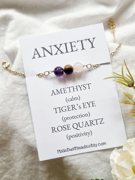 ANXIETY cord bracelet healing bracelet protection jewelry protection necklace crystal protection protection stone spiritual protection protection crystal healing crystals