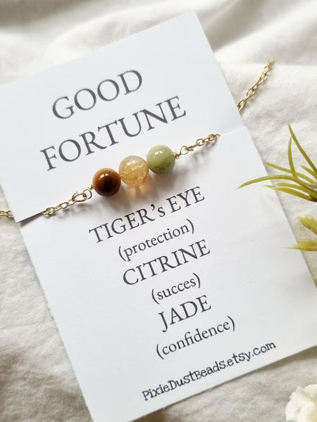 GOOD FORTUNE bracelet healing bracelet protection jewelry protection necklace crystal protection protection stone spiritual protection protection crystal healing crystals