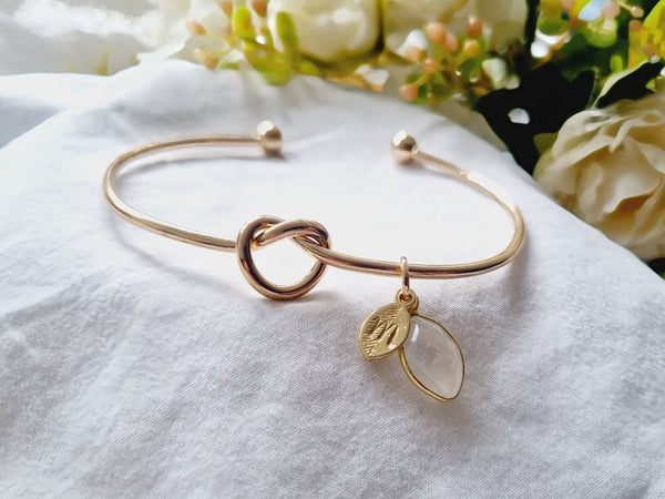 Gold Knot Bangle Bridesmaid proposal Bride Gift Bridesmaid box Bridesmaid bracelet Bridesmaid Gift Bridesmaid favours Thank you bridesmaid