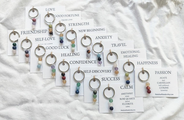 New Beginning Healing crystal keyring