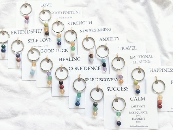 New Beginning Healing crystal keyring