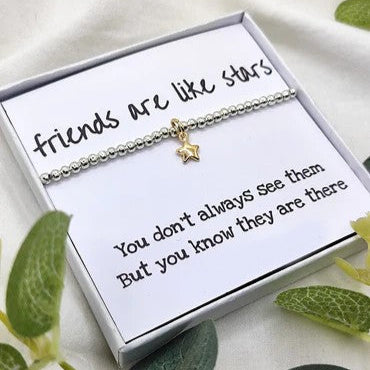 Friends are like stars bracelet