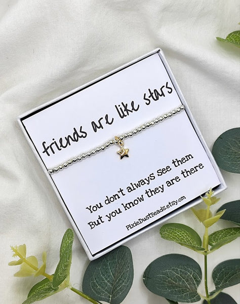 Friends are like stars bracelet