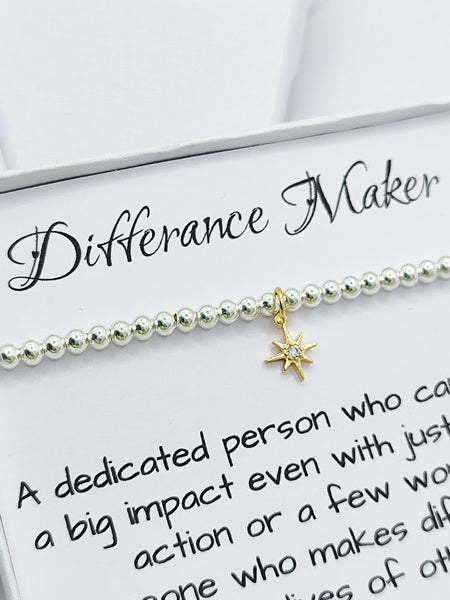 Difference maker silver bracelet