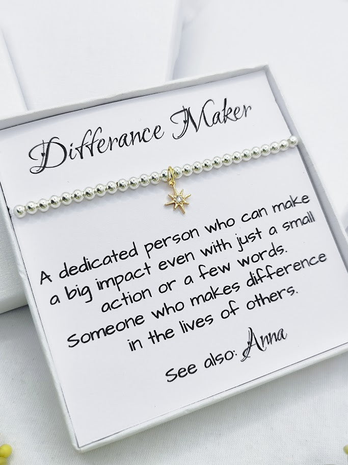 Difference maker silver bracelet