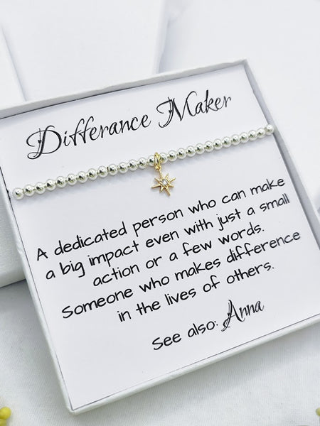 Difference maker silver bracelet