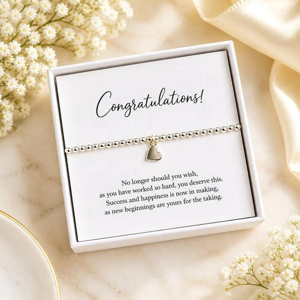 Congratulations Bracelet - "You Did it " Silver bracelet