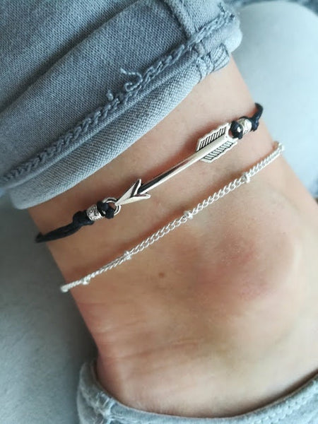 Arrow Anklet, Arrow Jewellery, Travel Jewelry, Arrow, Silver Arrow, Beach Anklet, Arrow Ankle Bracelet, Beaded Anklet, Festival Anklet, Boho