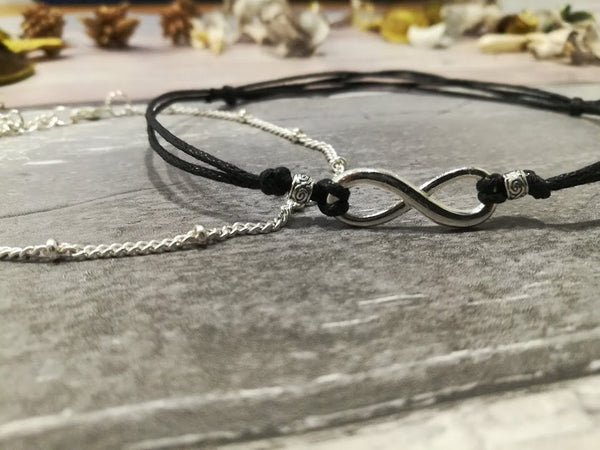 Infinity Anklet, Infinity Jewelry, Boho Anklet, Silver infinity Anklet, Infinity Ankle Bracelet, Beach Anklet, Beaded Anklet, Summer Anklet