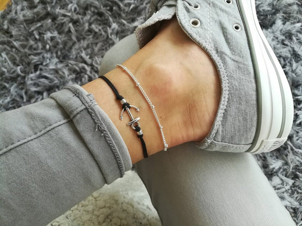 Anchor Anklet, Beach Anklet, Nautical Anklet, Anchor, Anchor Jewelry, Silver Anchor Anklet, Silver Anklet, Anchor Charm, Anklet for woman