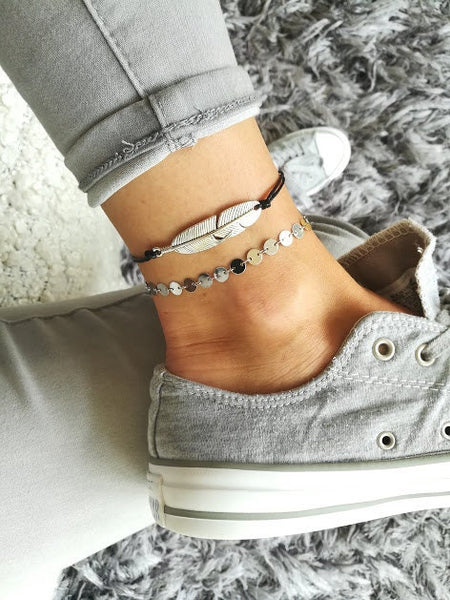 Feather Anklet, Feather Jewelry, Silver Feather, Feather, Beach anklet, Boho Anklet, Feather Charm, Feather Ankle Bracelet, Travel Anklet