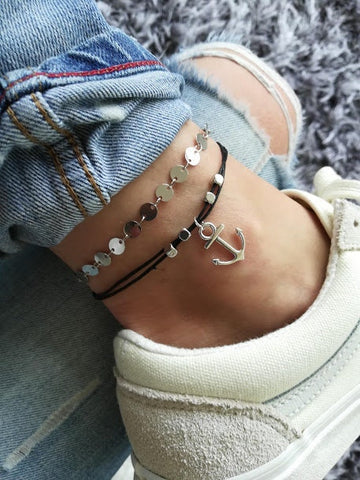 Anchor Beaded Anklet, Anchor Anklet, Beach Anklet, Ankle Bracelet, Beaded Anklet, Charm Anklet, Festival Anklet, Summer Anklet, Boho,Anchor