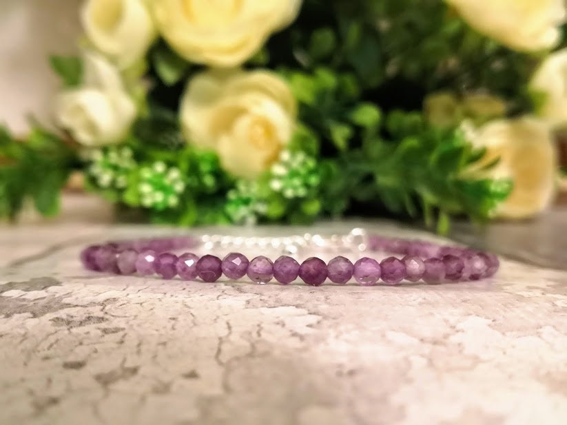 February Bracelet amethyst bracelet February birthstone Gemstone bracelet Dainty bracelet February Delicate Bracelet  birthstone bracelet