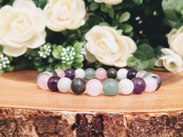 Anxiety & Stress Relief Crystals Bracelet Diffuser Bracelet Rose Quartz Bracelet Anxiety Bracelet Aromatherapy Anxiety gift Stress