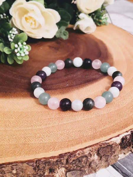 Anxiety & Stress Relief Crystals Bracelet Diffuser Bracelet Rose Quartz Bracelet Anxiety Bracelet Aromatherapy Anxiety gift Stress