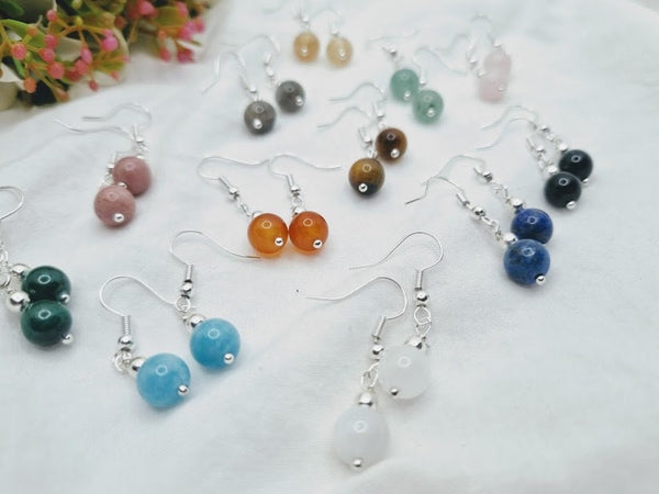 Aquamarine Earrings Aquamarine Dangle Earrings Aquamarine jewellery beaded earrings stone earrings dangly earrings aquamarine jewelry gift