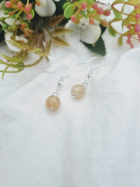 Citrine Earrings Citrine stone Dangle Earrings gemstone jewellery beaded earrings stone earrings dangly earrings Citrine gift small earrings