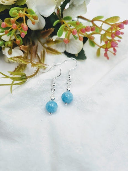 Aquamarine Earrings Aquamarine Dangle Earrings Aquamarine jewellery beaded earrings stone earrings dangly earrings aquamarine jewelry gift