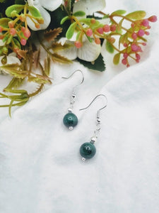 Malachite Earrings Malachite Dangle Earrings Malachite gemstone jewellery beaded earrings stone earrings dangly earrings Malachite gift