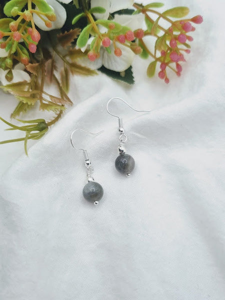 Labradorite Earrings Labradorite Dangle Earrings Labradorite Jewelry beaded earrings stone earrings dangly earrings Labradorite boho earring