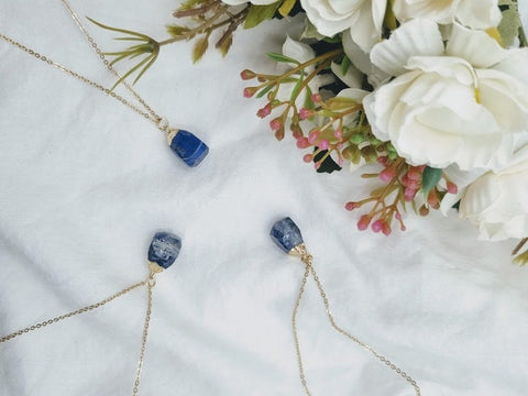 Lapis Lazuli Dipped Necklace Lapis Lazuli Necklace Lapis Lazuli pendant raw gemstone Lapis Lazuli Jewelry Blue necklace lapis necklace