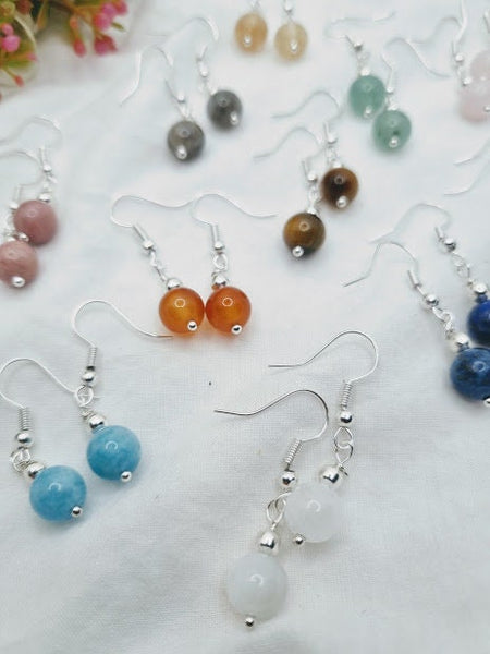 Moonstone Earrings Moonstone Dangle Earrings Moonstone Jewelry beaded earrings stone earrings dangly earrings Moonstone jewelry Moonstone