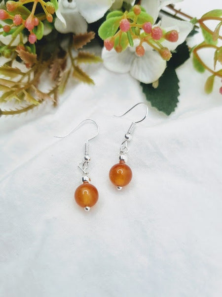 Citrine Earrings Citrine stone Dangle Earrings gemstone jewellery beaded earrings stone earrings dangly earrings Citrine gift small earrings