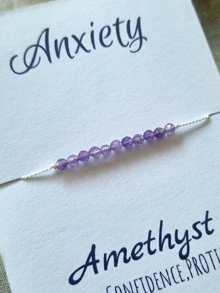 ANXIETY bracelet Silk bracelet Spiritual bracelet Anxiety relief Healing bracelet Spiritual jewelry anxiety jewelry anxiety gifts anxiety