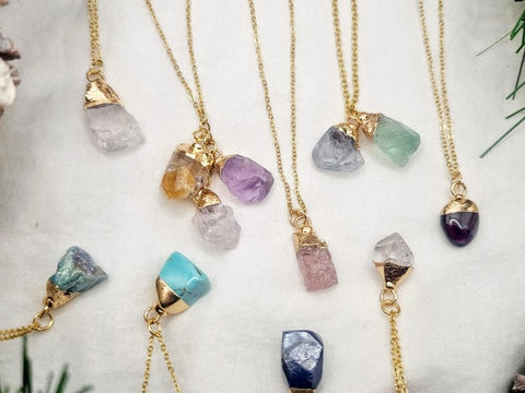 Family necklace Custom necklace raw gemstone necklace Family necklace birthstone necklace raw stone healing necklace children birthstone