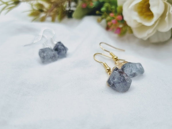 Aquamarine Raw earrings Irregular natural stone earrings Simple earrings Aquamarine earrings Aquamarine jewelry Aquamarine gift Aquamarine