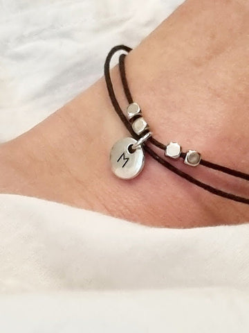 Initial Anklet Initial Jewellery Anklet Initial Jewelry Initial Gift Beaded Anklet Boho Anklet Initial charm Letter custom anklet gold