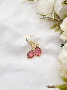 Tourmaline earrings October gift crystal earrings birthstone earrings birthstone jewelry crystal jewelry october birthstone pink earrings