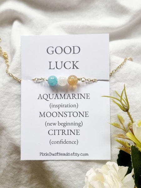 GOOD LUCK necklace good luck gift crystal necklace good luck good luck jewelry good luck necklace protection necklace lucky necklace lucky