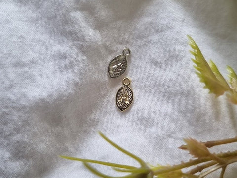 Leaf Initial letter charm leaf charm Initial Letter Add On Add On Charm Add On Initial initial charm letter charms silver leaf leaf initial