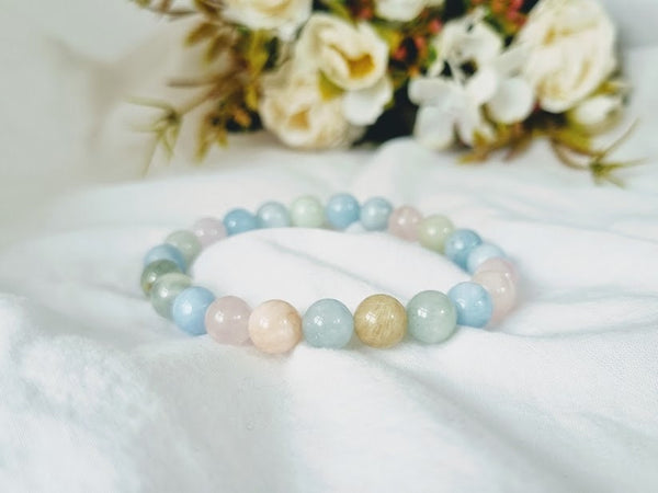 Crystal beaded Bracelet gemstone beaded bracelet yoga bracelet energy bracelet spiritual bracelet stone bracelet crystal jewelry crystal