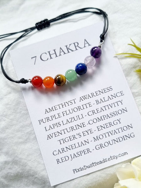 7 chakra Bracelet crystal bracelet gemstone bracelet chakra bracelet energy bracelet spiritual bracelet stone bracelet crystal jewelry