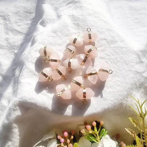 Rose Quartz Hexagonal Necklace Crystal Necklace Healing Necklace Love Crystal Necklace October birthstone jewelry rose quartz Heart chakra