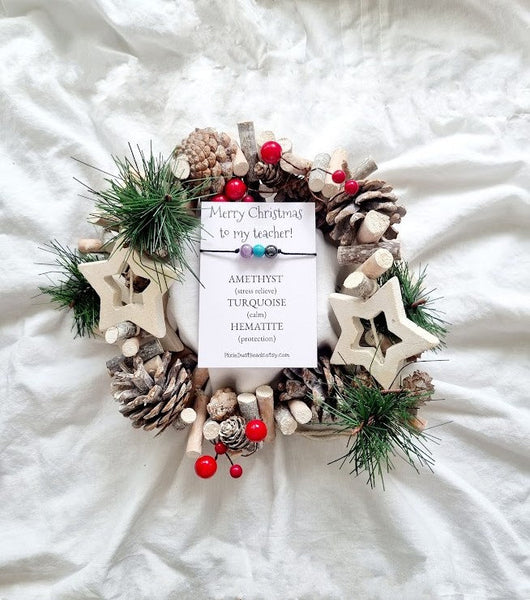 Teacher Gift Teacher Bracelet crystal bracelet Christmas Teacher Teacher Gift Teacher Wish bracelet crystals for teacher Christmas gift
