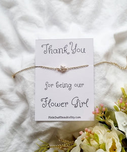 Flower Girl Bracelet Flower Girl Gift Flower Girl Necklace Flower Girl Thank you Gift Gift for Girl Girl necklace flower girl present Girl