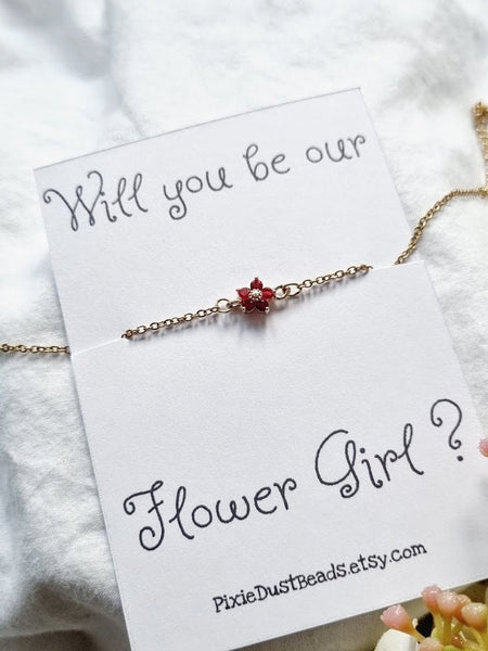 Flower Girl Proposal Proposal Gift Ask Flower Girl Flower Girl Gift Wedding Gifts Will you be my Flower Girl girls gifts flower jewellery