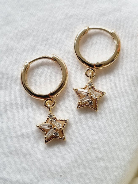 Star earrings  star necklace star Jewelry star jewelry set small star Necklace star gifts Gold star huugies minimalist earrings gift for her