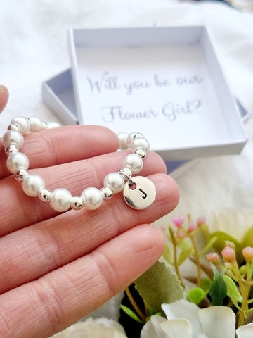 Will You Be My Flower Girl Bracelet Flower Girl Bracelet Flower Girl Pearl Bracelet Flower Girl Gift Flower Girl Proposal Flower Girl gift