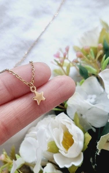 Gold star earrings Small star necklace star Jewelry Gold star necklace star gifts Gold Tiny star stardust earrings tiny star huggie hoop