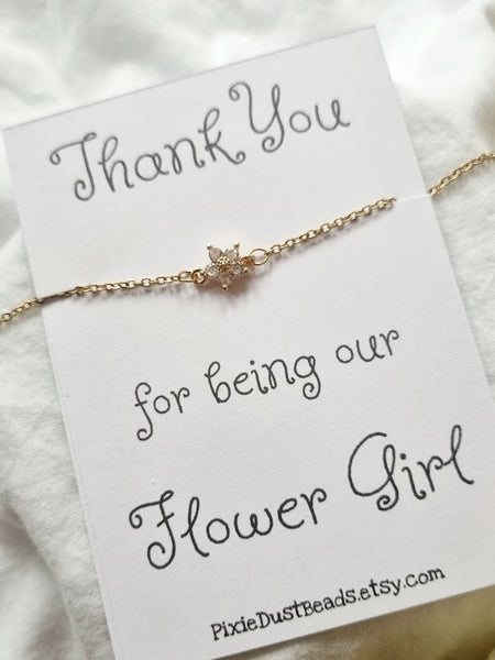 Flower Girl Jewelry Flower Girl Gift Flower Girl Necklace Flower Girl  Flower girl thank you Gift for Girl Girl necklace flower girl present