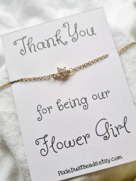 Flower Girl Jewelry Flower Girl Gift Flower Girl Necklace Flower Girl  Flower girl thank you Gift for Girl Girl necklace flower girl present