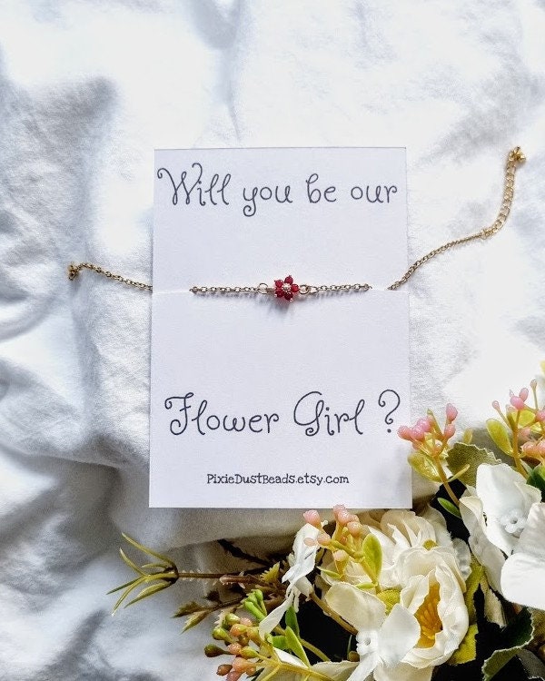 Flower Girl Proposal Proposal Gift Ask Flower Girl Flower Girl Gift Wedding Gifts Will you be my Flower Girl girls gifts flower jewellery