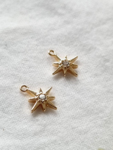 Tiny star earrings Tiny star necklace Tiny star Jewelry Tiny star set Tiny star gifts Gold Tiny star stardust earrings tiny star huggie hoop