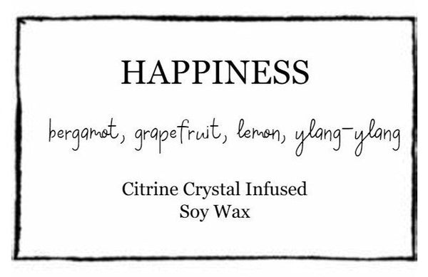 Happiness Crystal Candle Crystal Candle Ritual Candle Spiritual candle Aromatherapy Candles Crystals for Joy