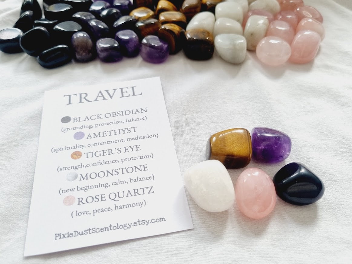 Crystals for travel Safe Travels Travel Gift Travel Crystals Safe Travels Gift Travel healing crystals Protection Gift Travelling Gemstones