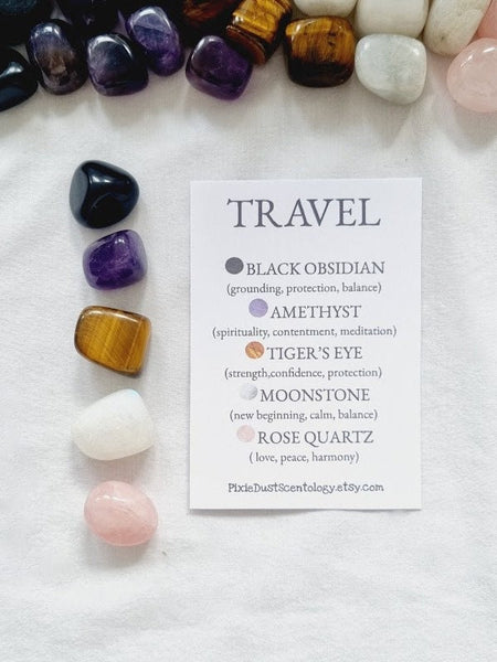 Crystals for travel Safe Travels Travel Gift Travel Crystals Safe Travels Gift Travel healing crystals Protection Gift Travelling Gemstones